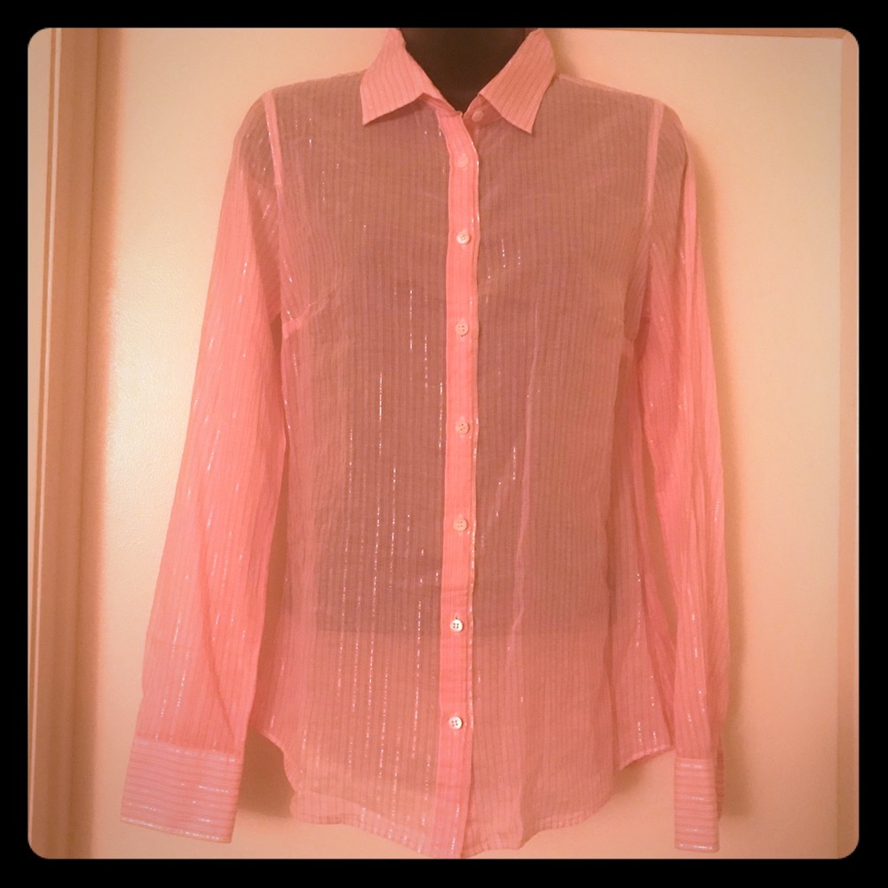J. Crew bottom down top- blush and silver- Size 2